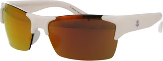 Moncler Mens Sunglasses Ml0282 Glossy White Acetate
