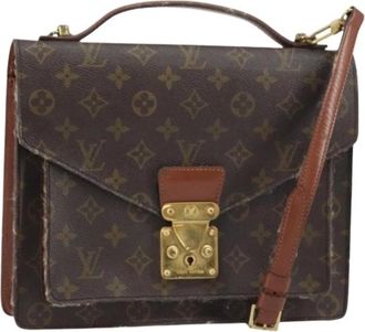 Louis Vuitton Pre-owned Handbags, female, Brown, Size: ONE SIZE Pre-owned Canvas Handbag