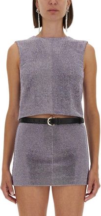 Self Portrait Metal Mesh Top