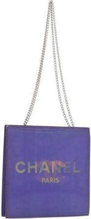 Chanel Pre-owned Cross Body Bags, female, Purple, Size: ONE SIZE Pre-owned Vinyl Cross Body Bag
