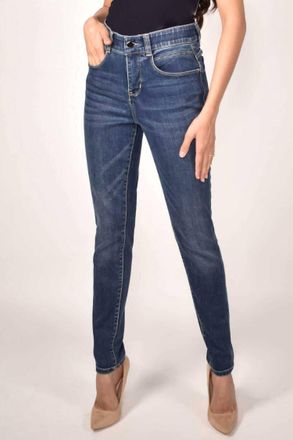 Frank Lyman Design Five-Pocket Denim Jeans In Dark Blue