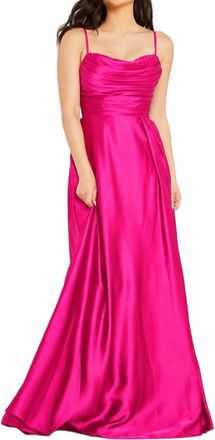Jovani Classy A Line Gown In Hot Pink