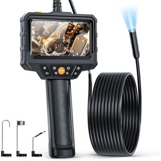 Elle Endoscopio Digital Industrial, C&aacute;mara De Inspecci&oacute;n De Tuber&iacute;as De Alcantarillado Con Pantalla Ips De 4,3 Pulgadas, C&aacute;mara Tipo Serpiente Impermeable 