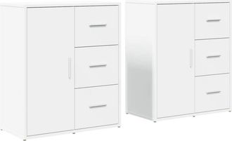 vidaXL Sideboards 2 pcs White 60x31x70 cm Engineered Wood Vidaxl