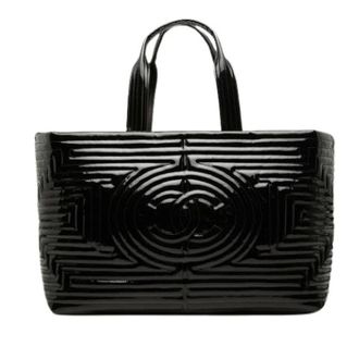 Chanel Bolso Tote de Vinilo Vintage Pre-owned - Pre-owned - Mujer - Negro - ONE SIZE
