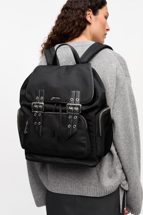 Ganni Bucky Nylon Backpack in Black Womens