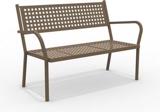 MondoViro Banco de jardín apilable de metal cobre 148x53 cm 85h