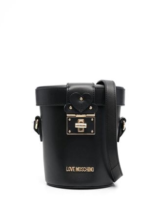 Love Moschino logo-plaque cylinder bag - women - Calf Leather - OS - Black