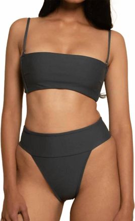 Montce Swim Summer Variation Bikini Top In Carbon Grey