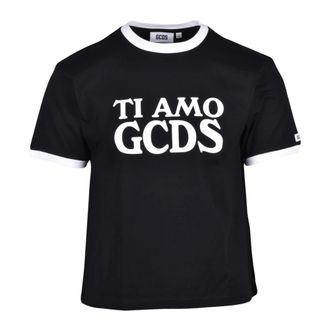 GCDS Gcds - Band Logo T-shirt - Heren - Tops - Zwart - Maat: L Katoen