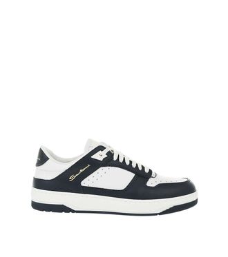 Santoni Blue Color Block Sneakers