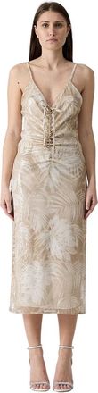 Ermanno Scervino Midi Slip Dress - Dames - Casual kleedjes - Veelkleurig - XS - Polyester - Kleedjes
