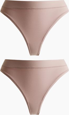 H&M 2er-Pack Brazil Slips aus Mikrofaser - Pink