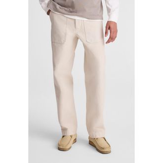 Madewell Reverse Sateen Fatigue Pants in Stone at Nordstrom, Size 36