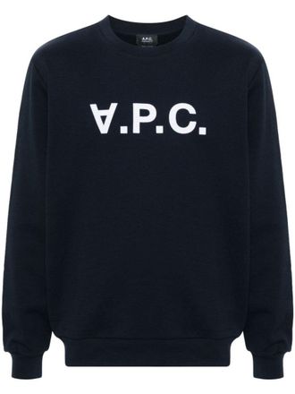 A.P.C. Classic Crew Neck Sweater With Bold Logo Detail