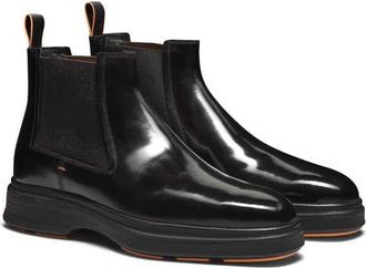 Santoni Lug Sole Chelsea Boot in Black-N01 at Nordstrom, Size 10.5