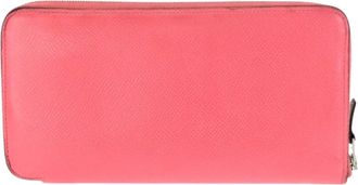 Herm&egrave;s Pink Rose Azalee Epsom Leather Long Wallet (Bi-Fold) (Pre-Owned)