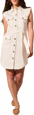 Tribal Sleeveless Cargo Dress In Coco Milk
