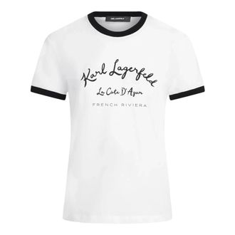 Karl Lagerfeld Dames, Tops, Wit, Maat: S Katoen