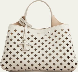 Tod's Micro Timeless T Cutout Leather Shoulder Bag