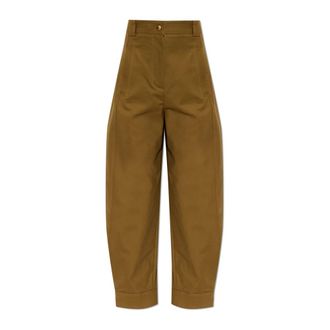 Max Mara Wide Trousers, female, Green, Size: 2XS Adorni Trousers