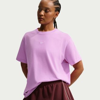 Nike Womens Nike Sportswear Classic Oversized T-Shirt in Purple | IH7601-503