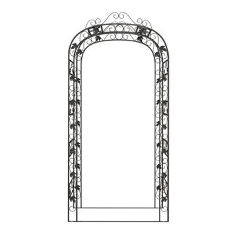 Berkfield Home Beautiful Garden Arch Black 116x45x240 cm Steel | Size: 116 x 45 x 240 cm