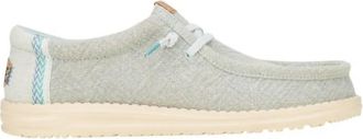 Hey Dude MenS Wally Jute Slip On Shoes In Cloud Blue/dawn Blue