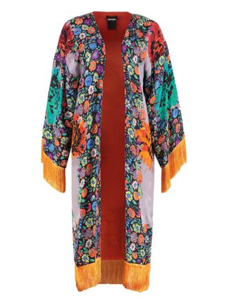 Etro floral-print coat - Grey