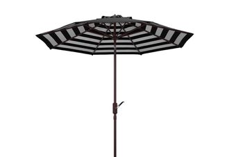 Safavieh Athens Inside Out Striped 9 Crank Outdoor Auto Tilt Umbrella