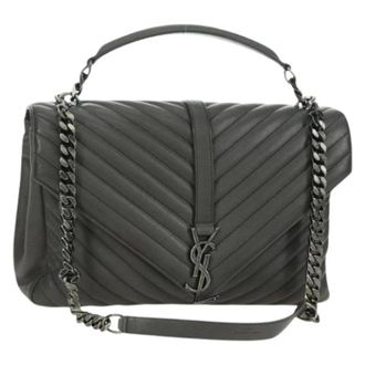 Saint Laurent Pre-owned Shoulder Bags, female, Gray, Size: ONE SIZE Pre-owned Vintage Shoulder Bag