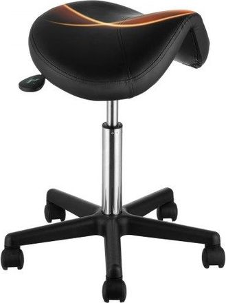 OEM Sattelhocker Mit R&auml;dern, 181 Kg Gewichtskapazit&auml;t, Ergonomischer Rollsattelhocker, H&ouml;henverstellbar, Verdicktes Pu-leder, Drehsattelhocker, Stuhl F&uuml;r 