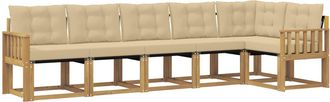 vidaXL Conjunto De Sof&aacute;s De Exterior 6 Uds. Y Beige Vidaxl