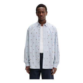 Les Deux Overhemden, Heren, Blauw, XL, Katoen, Kolton Shirt