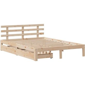 vidaXL Estructura De Cama Con Cajones Madera Maciza De Pino 160x200 Cm Vidaxl