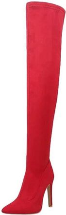 Generic Womens Stretch Thigh High Boots Elastic Slim Over The Knee Boots High Heels Long