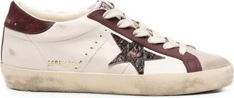 Golden Goose White Leather Super Star Sneakers
