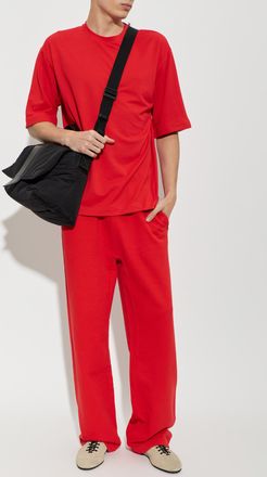 Jacquemus Oversized Rond Carre T-shirt, Mens, Red