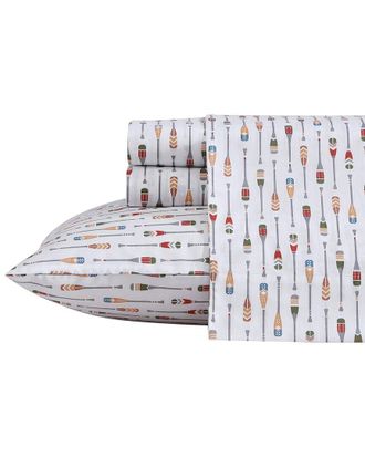 Eddie Bauer Canoe Lake Paddle 100% Cotton Percale Sheet Set