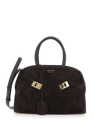 Ferragamo Brown Hug Medium Satchel