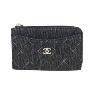 Chanel Pre-owned Wallets, female, Blue, Size: ONE SIZE Pre-owned Business card case