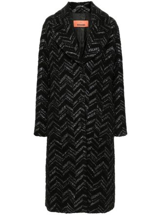 Missoni Cappotto con motivo chevron - Nero
