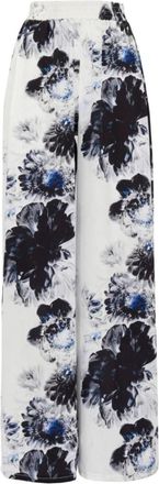 Alexander McQueen Bloemenprint Hoge Taille Broek - Dames - Wijde Broeken - Veelkleurig - XS - Broeken