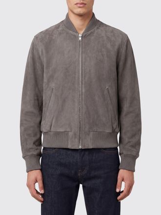 Ami Bomber in pelle di vitello scamosciata con chiusura a zip