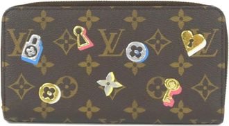 Louis Vuitton Marron Coated Canvas Long Wallet (Bi-Fold) (Pre-Owned)