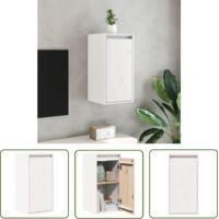 OEM The Living Store Armario De Pared Blanco 30x30x60 Cm Madera De Pino Maciza - Armario De Pared - Librer&iacute;a De Pared - Almacenamiento De Pared - Estante 
