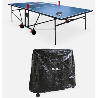 Sweeek Tavolo da ping pong per interni 274cm con 2 racchette e 3 palline + custodia in PVC