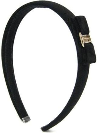 Ferragamo Pre-owned Accessories, female, Black, Size: ONE SIZE Pre-owned Cotton Hair Accessory