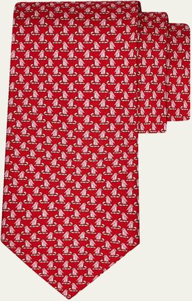 Ferragamo Mens Penguin on Sled Silk Tie