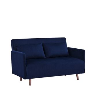 DRAWER Sof&aacute; cama de 2 plazas en pana de 120 cm - azul marino